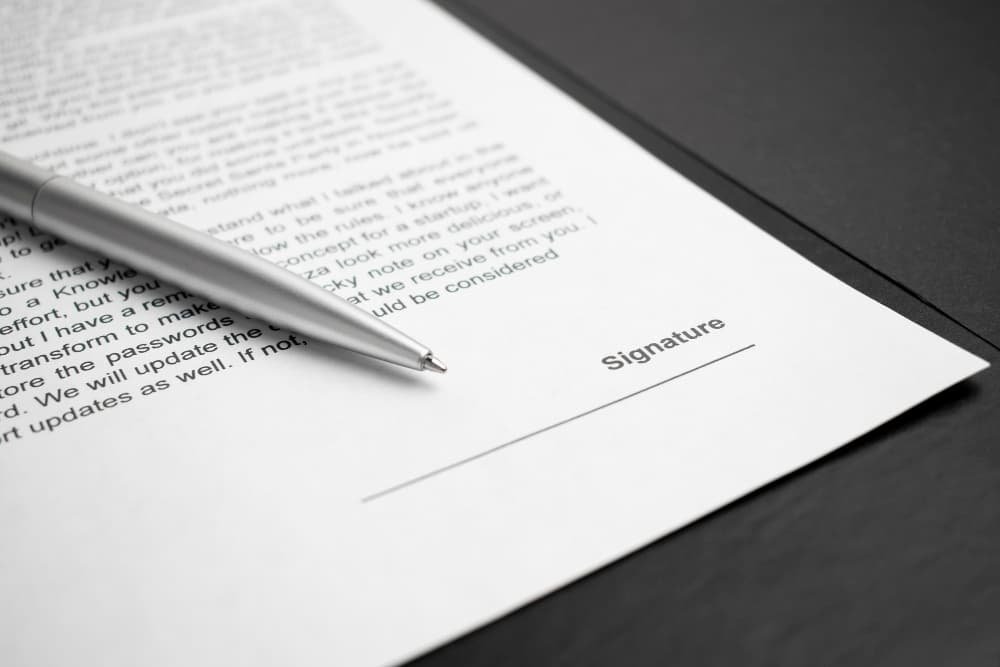 Signature lettre en anglais