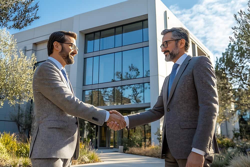 Poignée de main hommes affaires