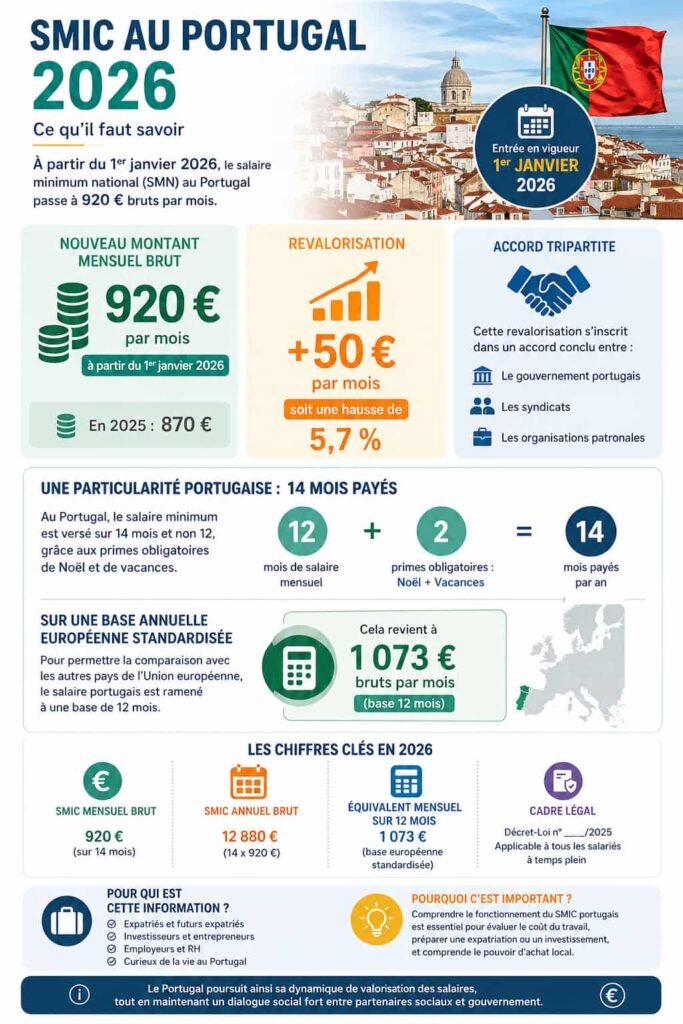 Infographie SMIC au Portugal